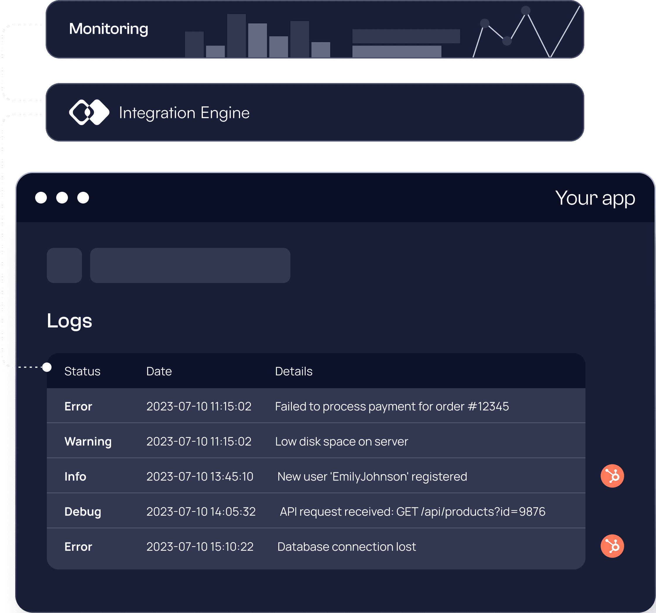 landing application card